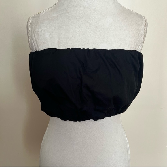 Forever 21 Black Strapless Women's Crop Top - Size M - Picture 1 of 5
